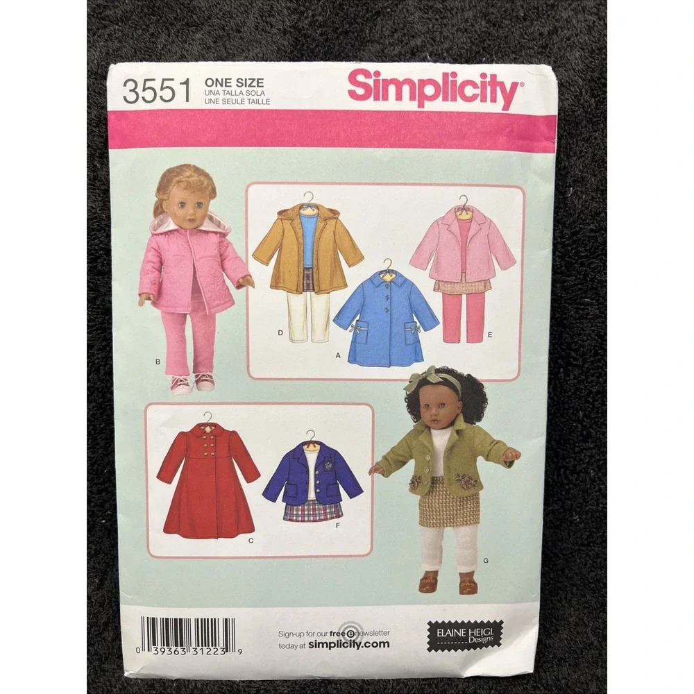 Simplicity Doll Clothes Patterns 3936, 4297, 3764, 3551, 3874 - 18
